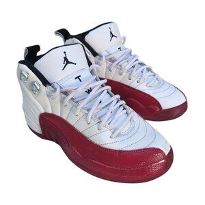 Nike Air Jordan 12 Retro Cherry Red White 153265-116 GS Sneaker Shoes Size 4Y